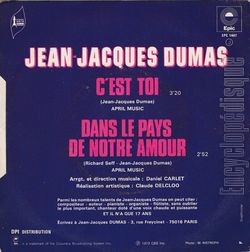 [Pochette de C’est toi (Jean-Jacques DUMAS) - verso]