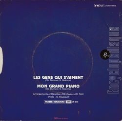 [Pochette de Les gens qui s’aiment (Charles DUMONT) - verso]