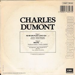 [Pochette de Ne me dis plus I love you (Charles DUMONT) - verso]