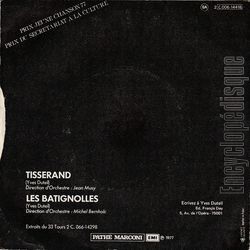 [Pochette de Tisserand (Yves DUTEIL) - verso]