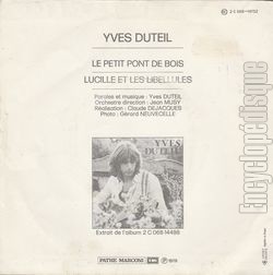 [Pochette de Le petit pont de bois (Yves DUTEIL) - verso]