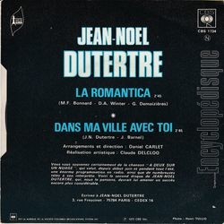 [Pochette de La Romantica (Jean-Nol DUTERTRE) - verso]