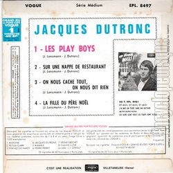 [Pochette de Les play boys (Jacques DUTRONC) - verso]