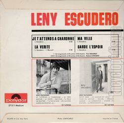 [Pochette de Je t’attends  Charonne (Leny ESCUDERO) - verso]