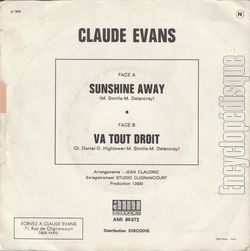 [Pochette de Sunshine away (Claude EVANS) - verso]