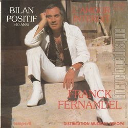 [Pochette de Bilan positif (40 ans) (Franck FERNANDEL) - verso]