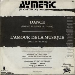 [Pochette de Dance (AYMERIC (El Castiello)) - verso]