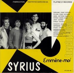 [Pochette de Vanille (SYRIUS (2)) - verso]