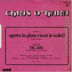 [Pochette de Aprs la pluie (Chris O’HARA) - verso]