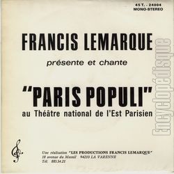 [Pochette de Paris Populi (Francis LEMARQUE)]