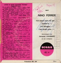 [Pochette de Pour oublier qu’on s’est aim (Nino FERRER) - verso]