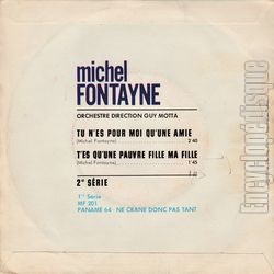 [Pochette de Tu n’es pour moi qu’une amie (Michel FONTAYNE) - verso]