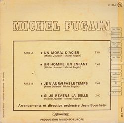 [Pochette de Je n’aurai pas le temps (Michel FUGAIN) - verso]