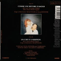 [Pochette de Comme une histoire d’amour (Michel FUGAIN et Vronique GENEST) - verso]