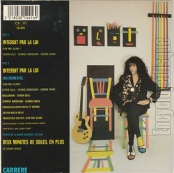 [Pochette de Interdit par la loi (Esther GALIL) - verso]