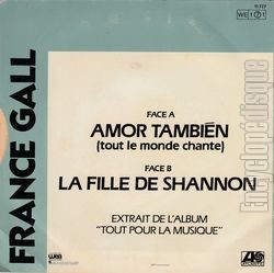 [Pochette de Amor tambien (France GALL) - verso]