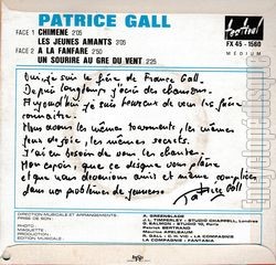 [Pochette de Chimne (Patrice GALL) - verso]