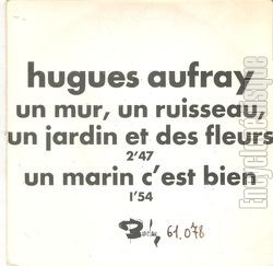 [Pochette de Un mur, un ruisseau, un jardin et des fleurs (Hugues AUFRAY)]