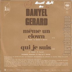 [Pochette de Mme un clown (Danyel GRARD) - verso]