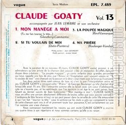 [Pochette de Mon mange  moi (Claude GOATY) - verso]