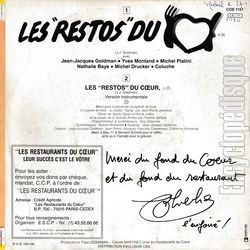 [Pochette de Les restos du cœur (Les RESTOS DU COEUR) - verso]