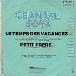 [Pochette de Le Temps des vacances (B.O.F.  Films ) - verso]