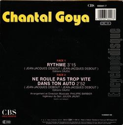 [Pochette de Rythme (Chantal GOYA) - verso]