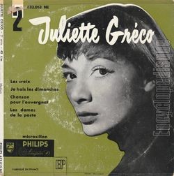 [Pochette de Les croix (Juliette GRCO)]