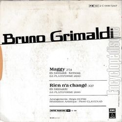 [Pochette de Maggy (Bruno GRIMALDI) - verso]