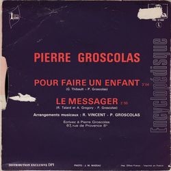 [Pochette de Pour faire un enfant (Pierre GROSCOLAS) - verso]