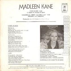 [Pochette de C’est si bon (Madleen KANE) - verso]