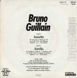 [Pochette de Jeanette (Bruno GUILLAIN) - verso]