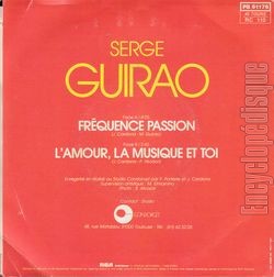 [Pochette de Frquence passion (Serge GUIRAO) - verso]