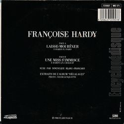 [Pochette de Laisse-moi rver (Franoise HARDY) - verso]