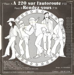 [Pochette de A 220 sur l’autoroute (Jo BUTAGAZ ET SES BRLEURS) - verso]