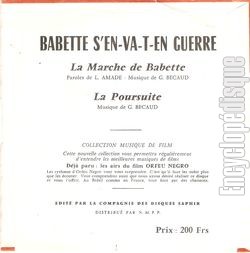 [Pochette de Babette s’en va t’en guerre (B.O.F.  Films ) - verso]