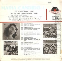 [Pochette de Les gitans (Maria CANDIDO) - verso]