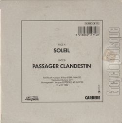 [Pochette de Soleil (IMAGES) - verso]