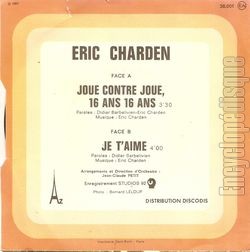 [Pochette de Joue contre joue, 16 ans 16 ans (ric CHARDEN) - verso]