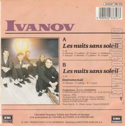 [Pochette de Les nuits sans soleil (IVANOV) - verso]