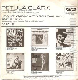 [Pochette de I Don’t Know How To Love Him / Superstar (Petula CLARK) - verso]