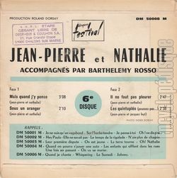 [Pochette de Mais quand j’y pense (JEAN-PIERRE ET NATHALIE) - verso]