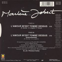 [Pochette de L’amour m’est tomb dessus (Marlne JOBERT) - verso]