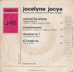 [Pochette de Comme les autres (Jocelyne JOCYA) - verso]