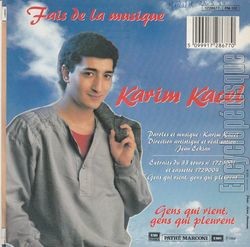 [Pochette de Fais de la musique (Karim KACEL) - verso]