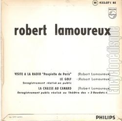 [Pochette de Visite  la radio (Robert LAMOUREUX) - verso]