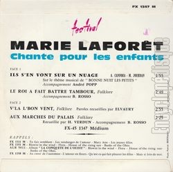 [Pochette de Ils s’en vont sur un nuage (Marie LAFORT) - verso]