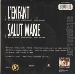 [Pochette de L’enfant (Jean-Luc LAHAYE) - verso]