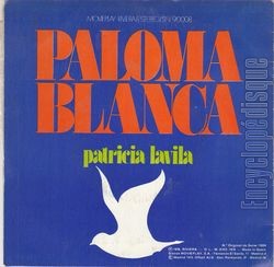 [Pochette de Paloma blanca (Patricia LAVILA) - verso]