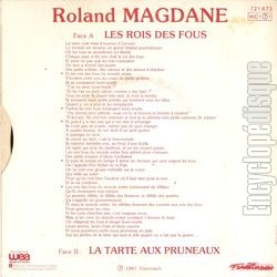 [Pochette de Les roi des fous (Roland MAGDANE) - verso]